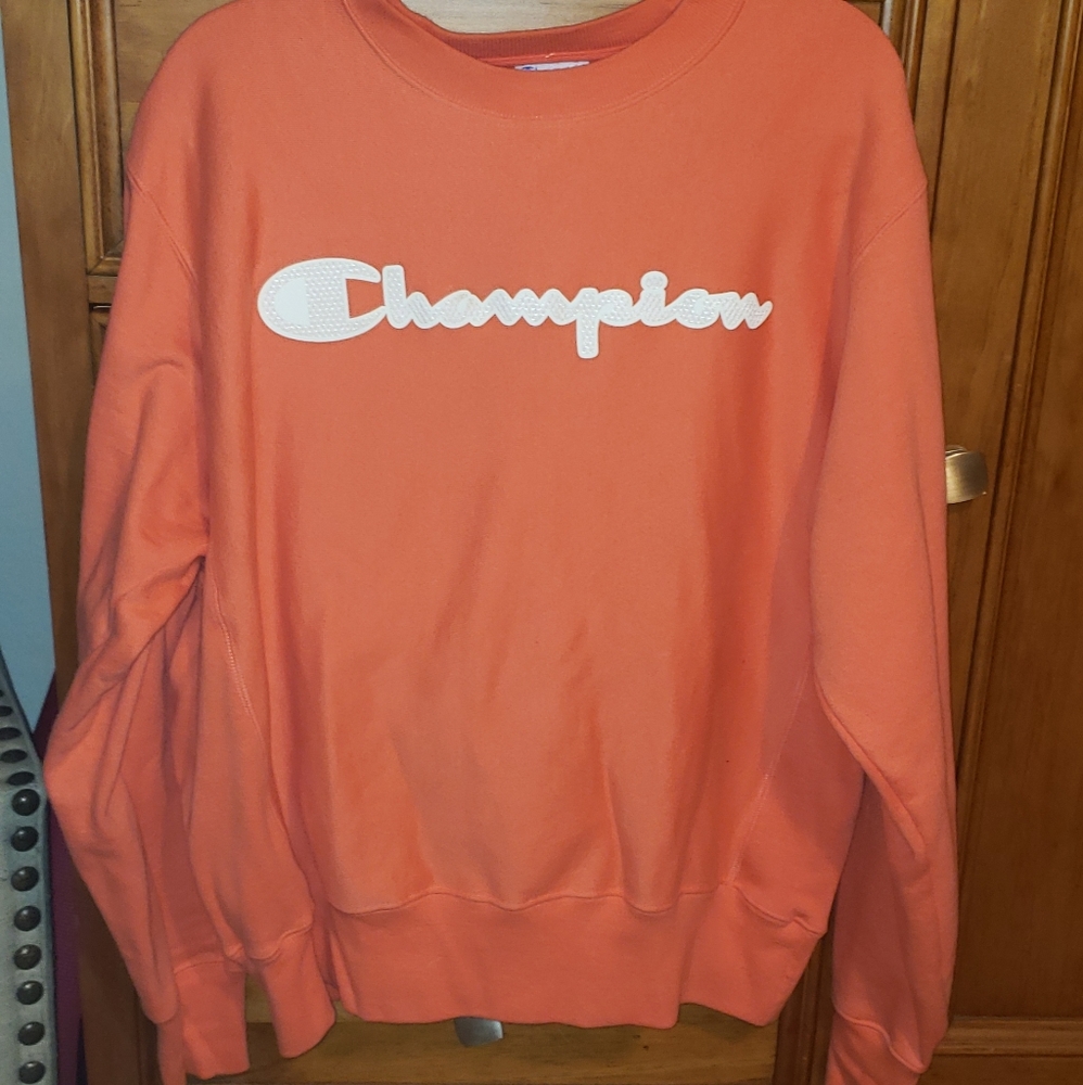 Champion Reverse Weave Large Logo Papaya Men's M